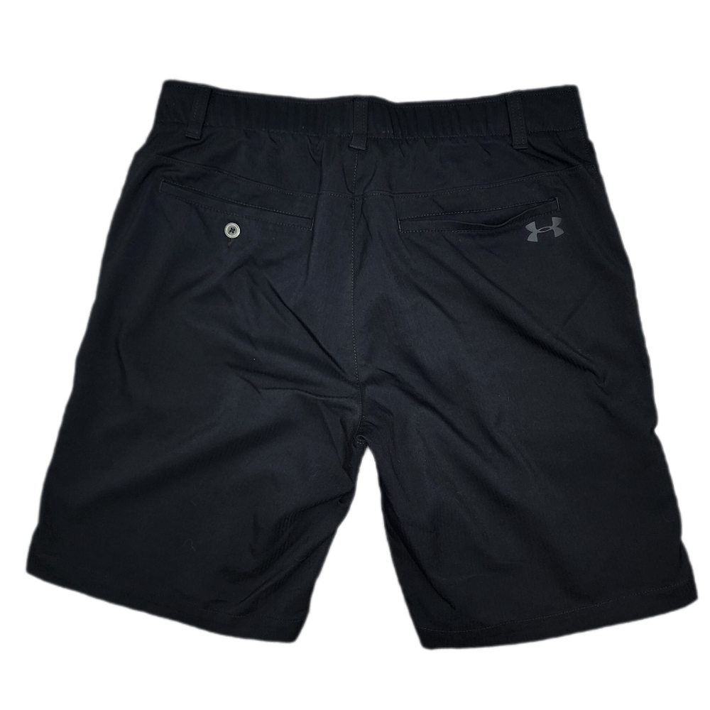 Under Armour Mens Size 34 Black Flat Front Performance Golf Shorts 2 - Picture 3 of 5